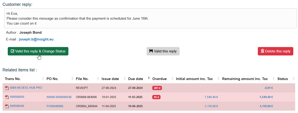 Replies and comments