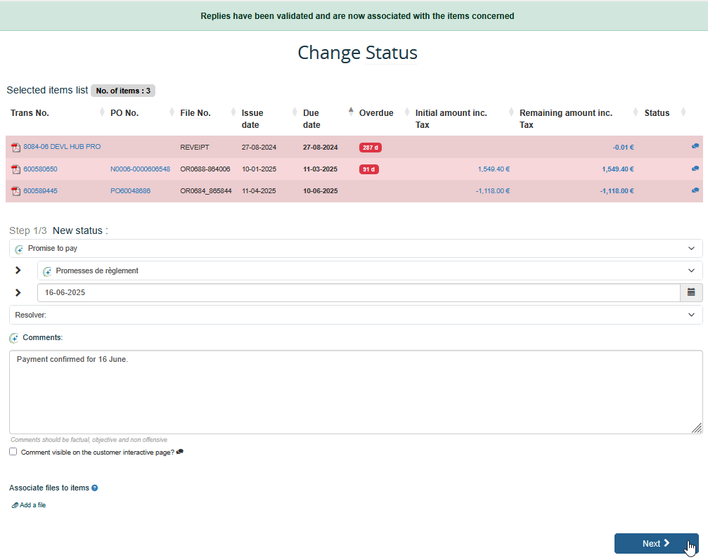 Replies and comments