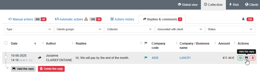 Replies and comments