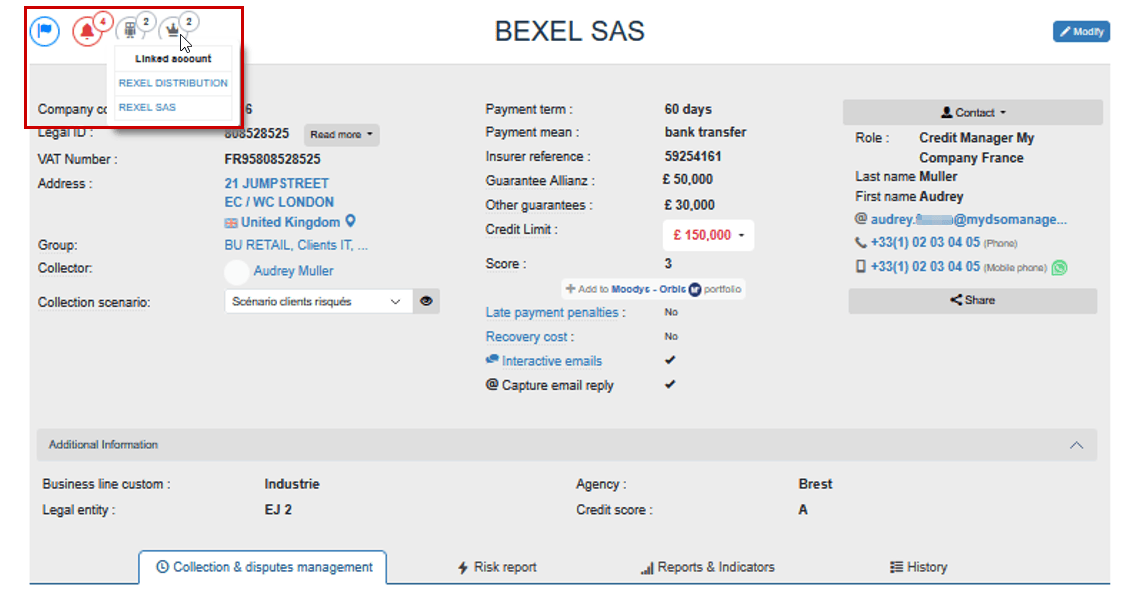 Grouped customer file