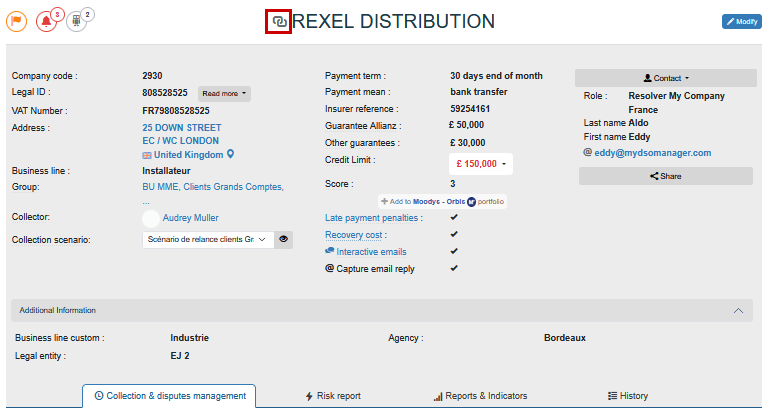 Grouped customer file