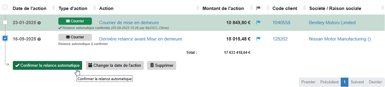 modèle de courrier de relance