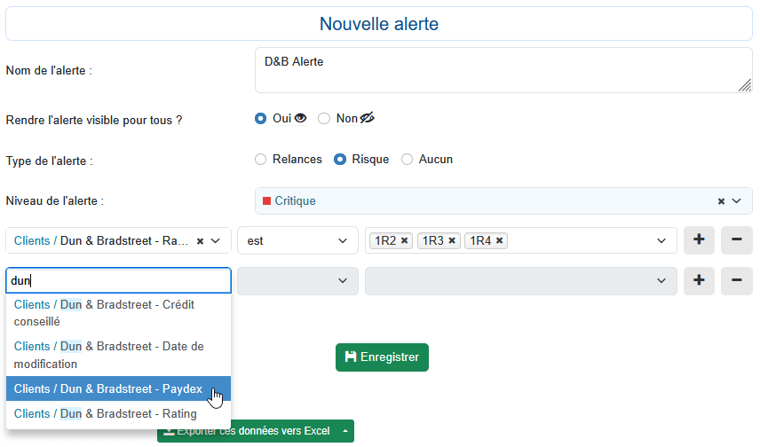 Connecteur Creditsafe