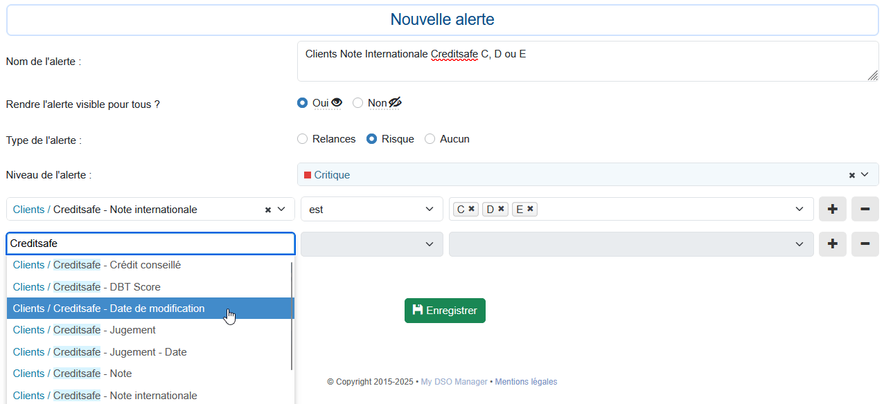 Connecteur Creditsafe