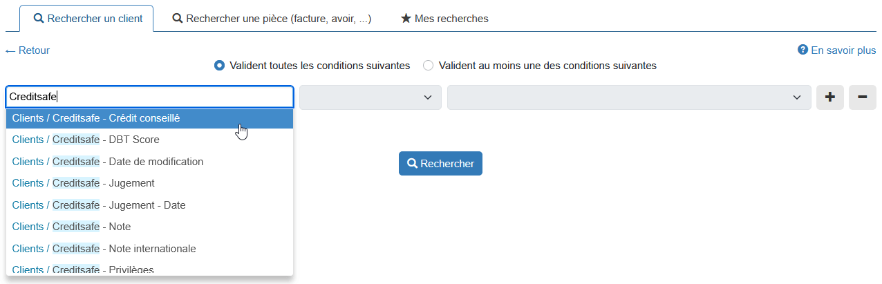 Connecteur Creditsafe