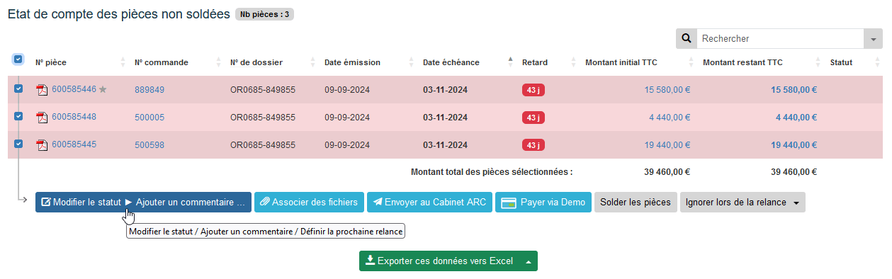 qualification des pièces