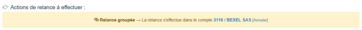 Fiche client groupé
