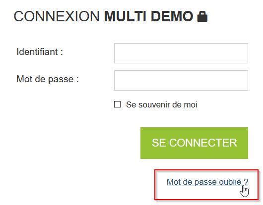 Mot de passe oublié 1