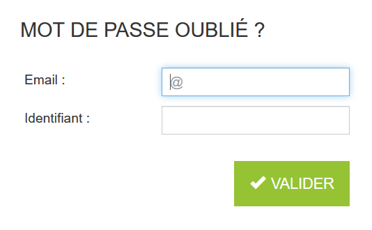 Mot de passe oublié 2