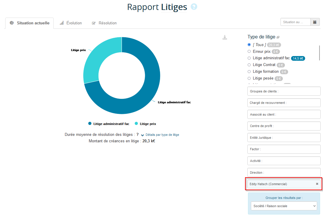 Rapport - Collaborateur en charge de résolution
