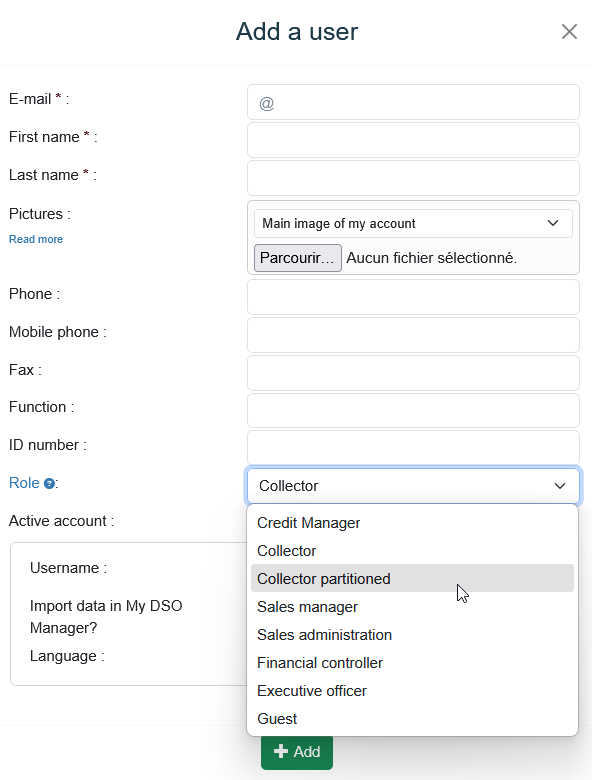 Chargé de recouvrement cloisonné