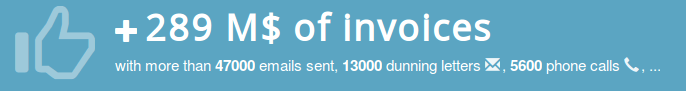 + 289 M$ of invoices