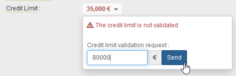 Credit limit validation