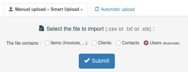 Import users file
