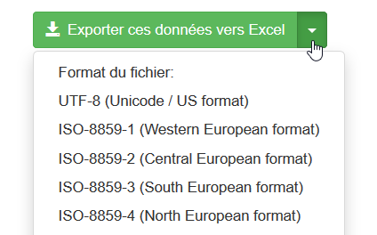 Exporter vers Excel