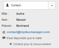 Commentaire contact